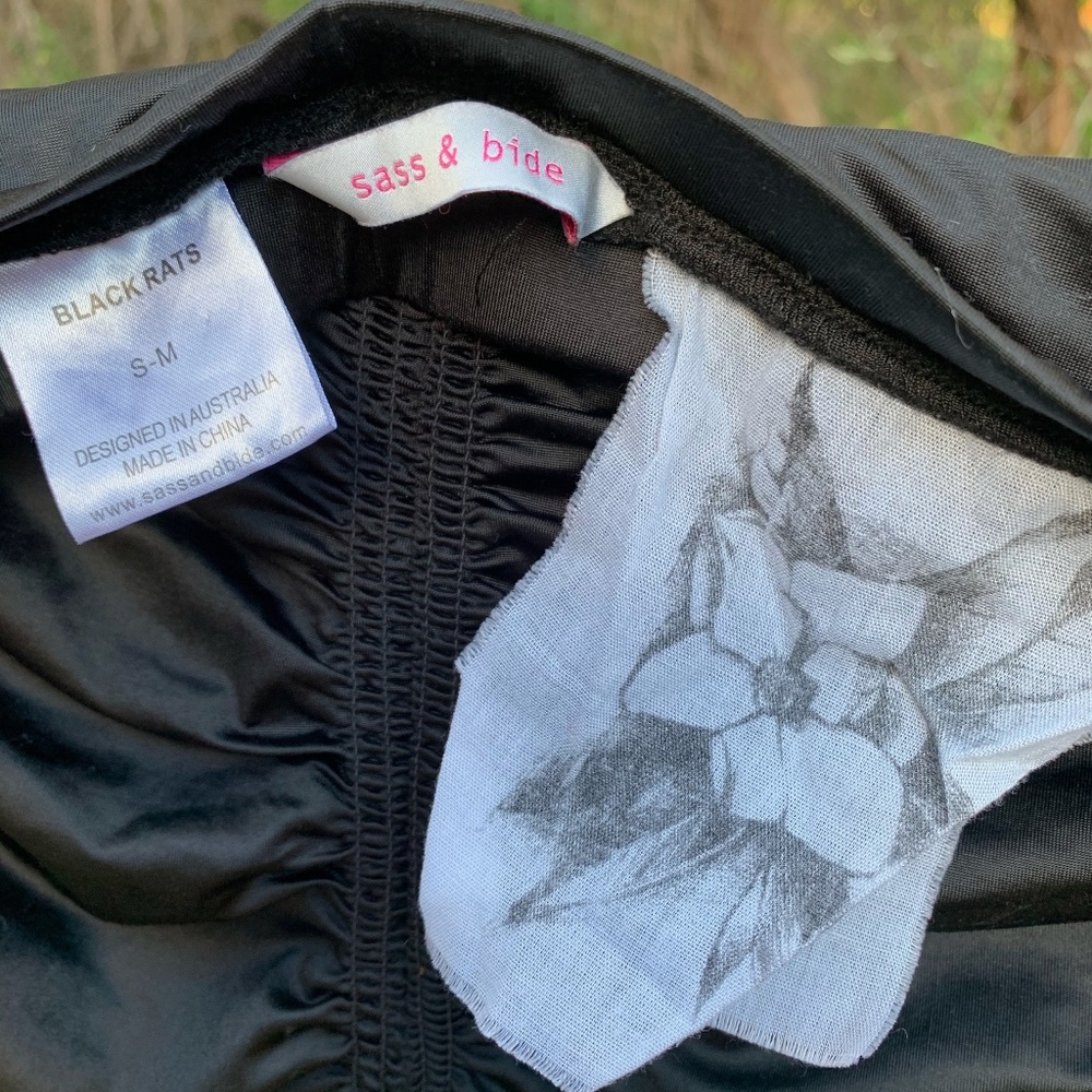 Sass & Bide Black Rats Ruched Leggings